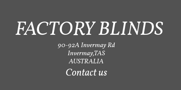 Factory Blinds web page header with logo
